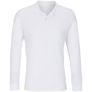 SOLS - "Planet" Poloshirt für Herren/Damen Unisex Langärmlig (Weiß)