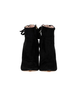 Miu Miu Knöchelstiefel aus schwarzem Wildleder