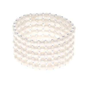 DIADEMA - Armband - Echte Süßwasserperlen - Weiß