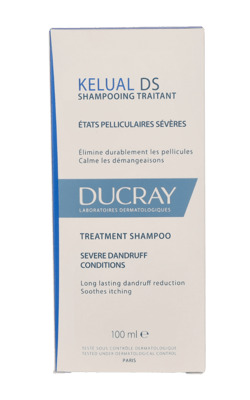 Ducray Kelual DS Anti-Dandruff Treatment Shampoo 100ml.