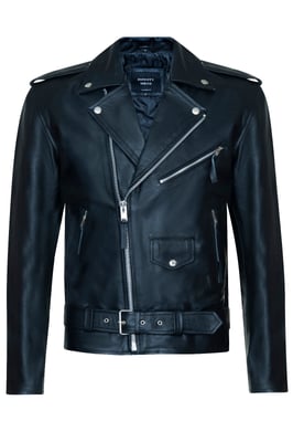 Herren-Brando-Jacke aus rotem indischem Rindsleder – Osasco