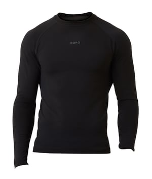 Björn Borg - Mens Seamless Running Langarm T-Shirt- Schwarz