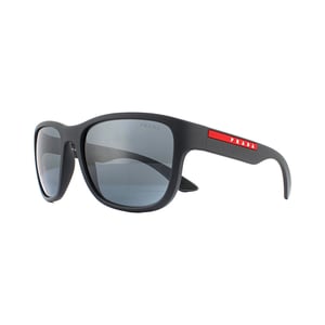 Lunettes De Soleil Prada Sport PS01US UFK5L0 Gris Caoutchouc Gris Miroir Gris Foncé