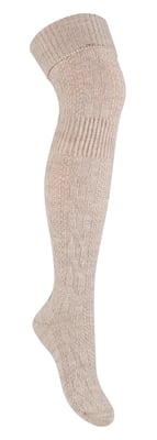 Overknee-Wollsocken für Damen | Steven | Winterwarme dicke lange Socken Beige