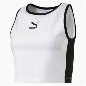 Puma Classics T7 White Cropped Tank - Frauen