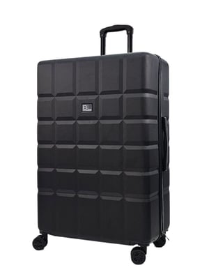 Schwarzes Hartschalen-Klassiker-Kofferset mit 8 Rädern, Handgepäck, Reisetasche