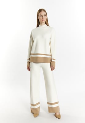Dreimaster Strickhose Damen Wollweiss Beige