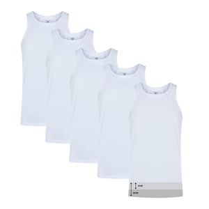 5-Pack Corrigerend Onderhemd von Cappuccino Italia in der farbe Weiss und in größe M.