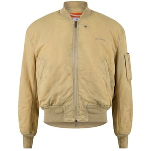 Off-White Diag Tab Vintage Beige Bomberjacke