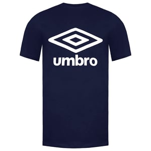 Umbro Kurzarm Crew Neck Navy Blue Herren Großes Logo T-Shirt 65352u Y70
