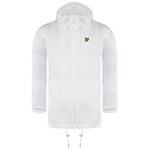 Lyle & Scott Langärmelige winddichte Kapuzenjacke mit weißem Grafiklogo für Frauen JKW1200V 626