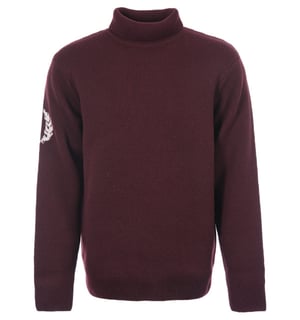Pull col roulé Laurel Fred Perry Pour Homme en Bordeaux