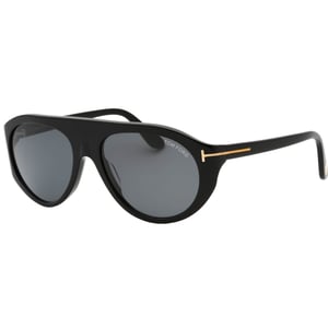 Tom Ford Smoke Lensed Shiny Black Sonnenbrille