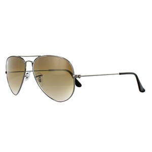 Ray-Ban Lunettes De Soleil Aviator 3025 004/51 Gunmetal Brun 55