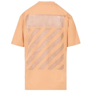 Off-White Diag Regular Fit Braunes T-Shirt