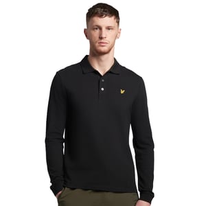 Lyle & Scott Herren Poloshirt mit langen Ärmeln und Kragen