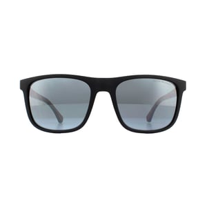 Emporio Armani Sonnenbrille 4129 50016G Matt Schwarz Hellgrau Spiegel Schwarz