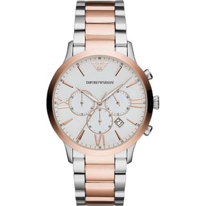 Emporio Armani AR11209 Giovanni Chronograph Weißes Zifferblatt Herrenuhr