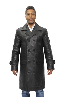 Herren-Peacoat aus Rindsleder-Dortmund