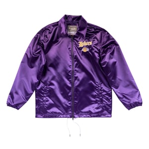 Mitchell & Ness Los Angeles Lakers NBA Old English verblasste Satinjacke