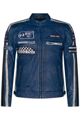 Herren Racing Leder Bikerjacke-Portland