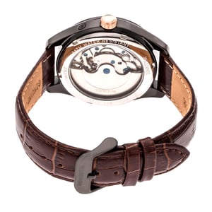 Heritor Automatik Sebastian Semi-Skelettuhr mit Lederarmband