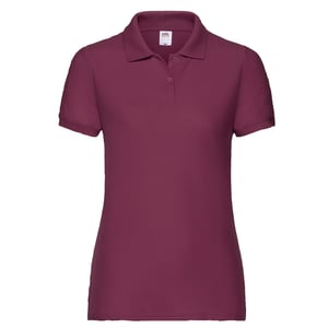 Fruit of the Loom - "Lady Fit 65/35" Poloshirt für Damen (Burgunderrot)