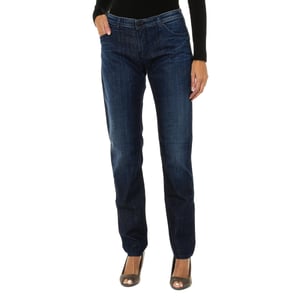 Lange getragen Effekt Denim Hosen 6Y5J28-5D30Z Frau