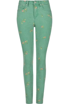 Ami Skinny Jeans Grüner Twill | Heimische blumige Vanille