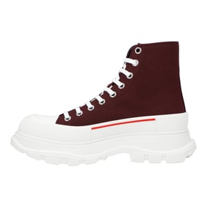 Alexander McQueen Tread Slick Stiefel 'Burgunder Weiß'