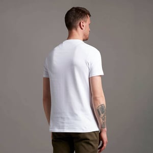 Lyle & Scott Einfarbiges T-Shirt in Weiß
