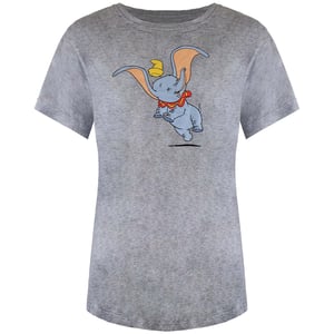 Disney Glücklicher Dumbo Damen grau T-Shirt