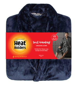 Wärmehalter - Weicher warmer Morgenmantel für Herren - Navy