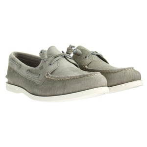Sperry A/O 2-Eye Plushwave Womens Grey Boat Schuhe
