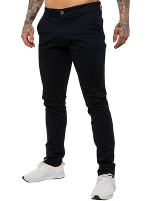Enzo | Herren Slim Fit Stretch Chino Jeans - Marineblau