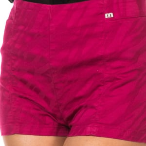 Shorts mit hoher Taille und Metallic-Logo 70DBC0220 Damen