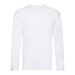 Fruit Of The Loom Herren R Langarm T-Shirt (Weiß)