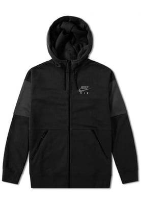 Nike Air Herren Fleece-Trainingsanzug Komplett-Set in Schwarz