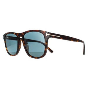 Tom Ford Quadratische Herren Sonnenbrille Dunkles Havanna Blau FT0930 Gerard