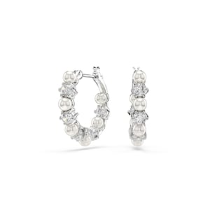 Swarovski 'Matrix Pearl' Damen-Ohrhänger aus Basismetall - Silber 5709256