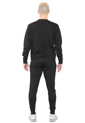 MYT Herren-Trainingsanzug mit Rundhalsausschnitt und gesticktem Logo in Schwarz