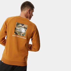 The North Face Raglan zurück Box Mens Crewneck Sweatshirt Tan