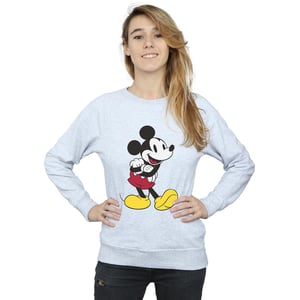 Disney Klassisches Micky Maus-Sweatshirt für Damen/Damen (Grau)
