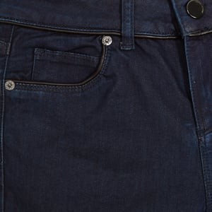 Lange Denim-Hose mit gerade geschnittenem Saum AJEA13-A350 woman