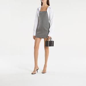Midi-Handtasche mit Schleife - Kara - Leder - Schwarz