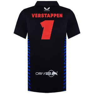 Red Bull Racing F1 2024 Max Verstappen Team Herren Polo-Shirt in Marineblau