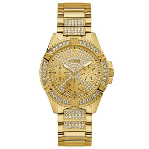 Guess W1156L2 Damen Gold Uhr mit Kristallen
