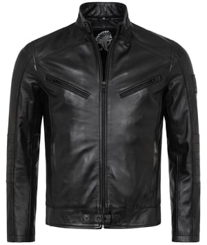 Rock Creek Lederjacke Schwarz