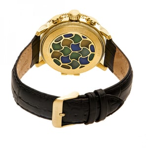 Heritor Automatik Aura Herren-Halbskelett-Lederarmbanduhr