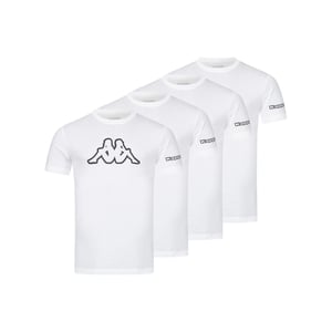 Kappa 4er Set T-Shirt LOGO in Weiß